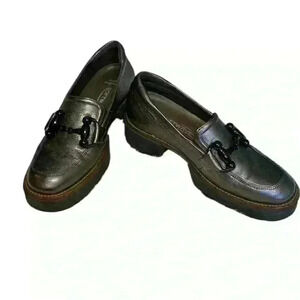 Softwaves BRINA Loafer in PEWTER Lug Sole Slip On Womens Size 38.5